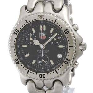 TAG HEUER Sel Chronograph 200M Steel Quartz Mens Watch CG1110 Polished